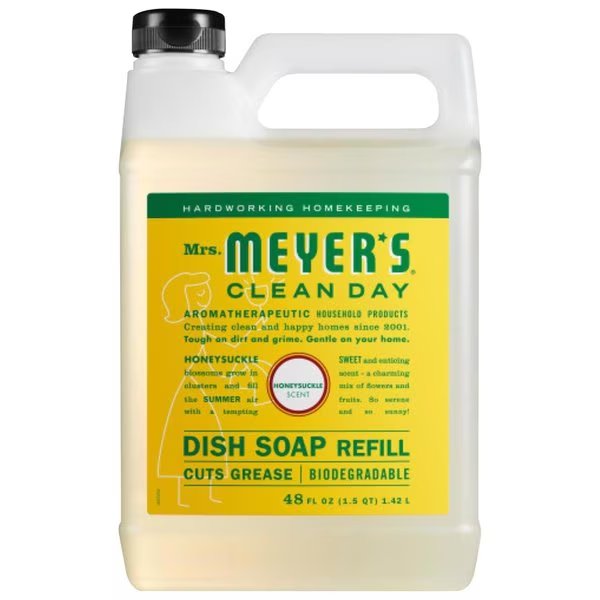Mrs. Meyer's Clean Day Honeysuckle Scent Liquid Dish Soap Refill 48 oz, Mmcd, Mfr#: 304834